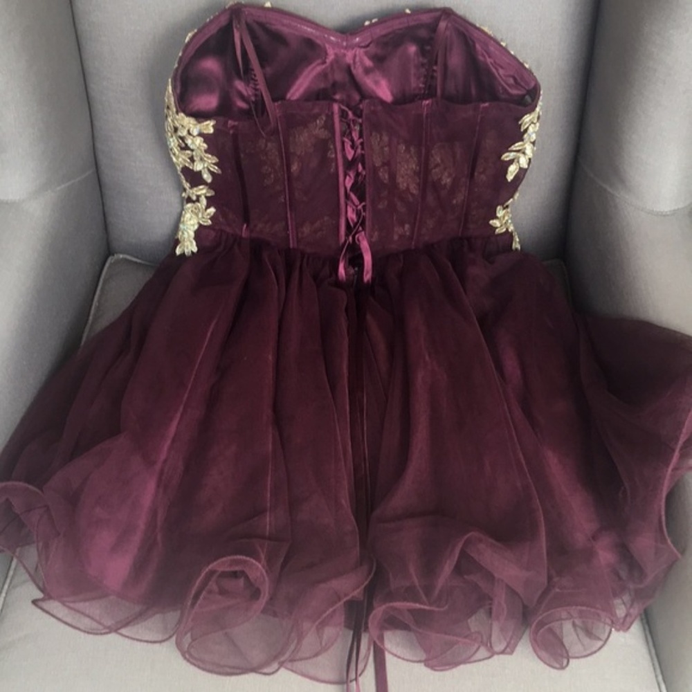 Blondie Nites Strapless Fit & Flare Tulle Dress - Picture 5 of 8